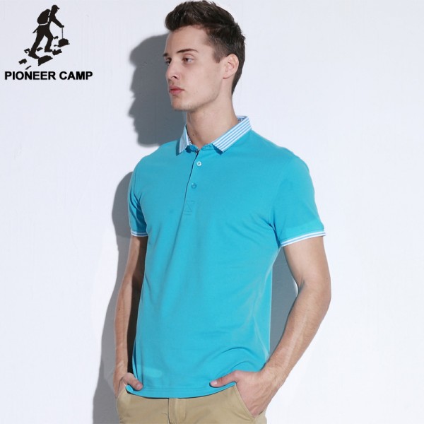 Pioneer Camp 2017 Men Polo Shirt 100% Cotton Men Polo Shirts Man Short Sleeve Solid  Polo Shirt Male Classic 505110
