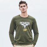 Pioneer Camp 2017 New arrival hoodies men brand clothing fashion print male sweatshirt top quality army green black AWY702003