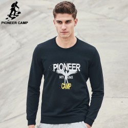 Pioneer Camp 2017 New arrival hoodies men brand clothing fashion print male sweatshirt top quality army green black AWY702003
