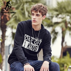 Pioneer Camp 2017 New high quality casual Hoodies Men Brand Designer Mens Sweatshirt Men black Luxury clothing Male Brand 622117