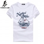 Pioneer Camp 2017 fashion print t shirt men sailboat soft cotton t-shirt mens short sleeve tshirt brand clothing Top quality