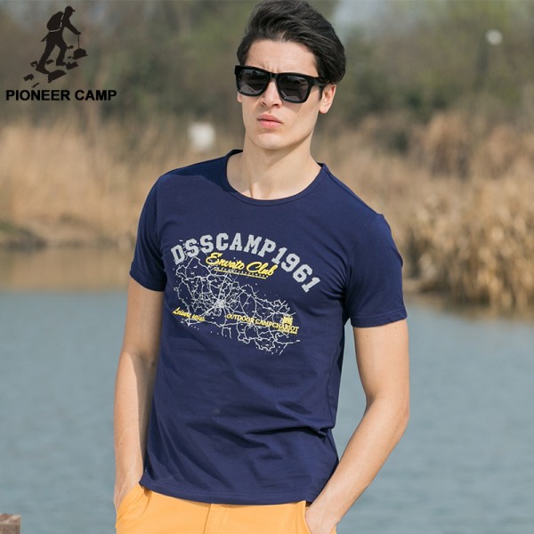 Pioneer Camp Cotton New Arrival Soft Elastic Brand Clothing Printed T Shirt Casual   Clothing Street Men Tshirt 655009