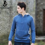 Pioneer Camp Fashion 100% cotton High Quality Hoodies Men brand clothing Casual Male Hoody Zipper Long sleeved Sweatshirt 622031