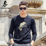 Pioneer Camp Long Sleeve T Shirt Men 2017 New High quality Premium Cotton T-Shirts Casual Slim Fit elastic male tshirt 699054