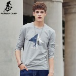 Pioneer Camp Long Sleeve T-shirt men Environmental Friendly Print T Shirt male Casual fashion Tshirt Brand-Clothing 699007