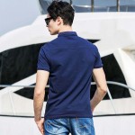 Pioneer Camp Men 100% Cotton Polo Shirt Contrast Color Patchwork Brand Clothing Striped Polo Homme Fitness Camisa Polo 622060