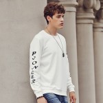 Pioneer Camp New O-Neck Hoodies Men Streetwear Sweatshirt Off White/Black Tracksuit Men Letters Printed Moletons 677095