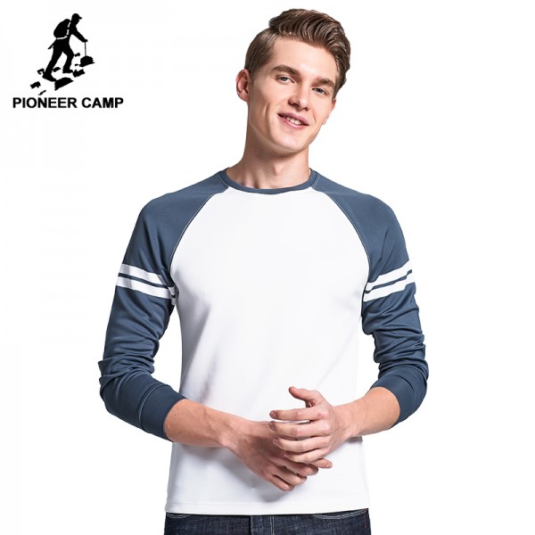 Pioneer Camp New Spring T-shirt men brand clothing fashion hit color T shirt male top quality casual tops tees for men ACT703067