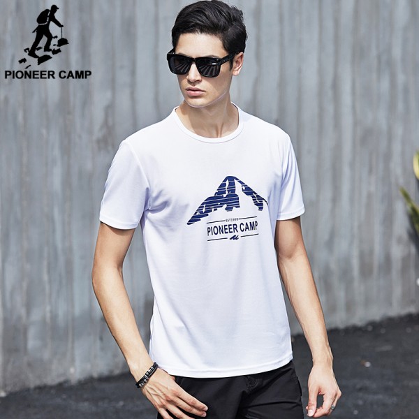 Pioneer Camp New Summer T shirt men brand clothing short quick dry Tshirt male high quality fashion casual T-shirt 522038