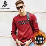 Pioneer Camp New autumn winter thick hoodies men brand male warm fleece sweatshirts top quality 100% cotton men hoodies 699026