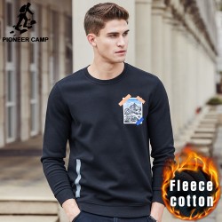 Pioneer Camp New brand hoodies men top quality male thick fleece sweatshirts fashion autumn winter warm men hoodies 699115