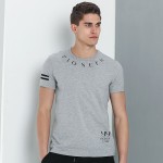 Pioneer Camp New fashion T shirt men brand-clothing letter printed T-shirt male top quality 100% cotton Tops tees ADT701092