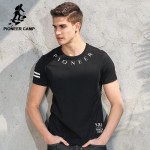 Pioneer Camp New fashion T shirt men brand-clothing letter printed T-shirt male top quality 100% cotton Tops tees ADT701092