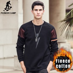 Pioneer Camp New style winter warm fleece hoodies men brand clothing top quality fashion male hoodies men sweatshirts  699059