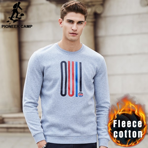 Pioneer Camp autumn winter thick sweatshirts men brand clothing warm male hoodies top quality fashion causal men hoodies 699111