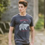 Pioneer Camp brand clothing 2017 new fashion mens t shirt shorts animal print 100% cotton loose o-neck male t-shirt 622049