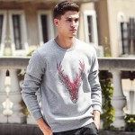 Pioneer Camp brand clothing new hoodies men High quality fashion printed thicken fleece male elk Christmas sweatshirt 622165