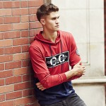 Pioneer Camp brand clothing red hoodie hoodies men high quality fashion male sweatshirts casual printed men hoodies 622150