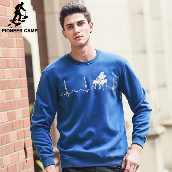 Pioneer Camp brand hoodies men autumn winter male black blue sweatshirts casual comfort men hoodies Wuyou
