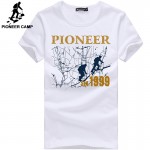Pioneer Camp new 2017 fashion men t shirt brand clothing o-neck  adolescent male T-shirt  plus size short sleeve cotton Tshirt