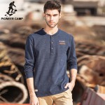Pioneer Camp new fashion 2017 mens t shirt brand clothing thick T-shirt male cotton comfortable top quality elastic soft Tshirt
