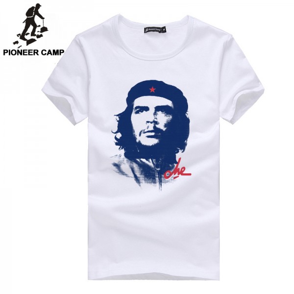 Pioneer Camp new summer t shirt men print casual shirt o-neck cotton fashion brand design wear  element  short sleeve