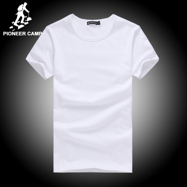 Pioneer Camp t shirt men brand clothing summer solid t-shirt male casual tshirt fashion mens short sleeve plus size 4XL