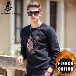 Pioneer Camp thick fleece hoodies men Autumn Winter brand clothing High quality New warm male Casual tiger Sweatshirt 622181