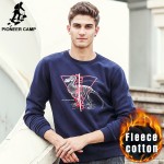 Pioneer Camp thick warm hoodies men brand clothing quality 2016 New Autumn winter male fashion casual fleece sweatshirt for men