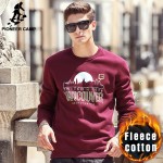 Pioneer Camp thick warm hoodies men brand clothing quality 2016 New Autumn winter male fashion casual fleece sweatshirt for men