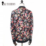 Plus Size 3XL Spring Autumn Fashion Baseball Floral Jacket Women Ditsy Print Zipper Varsity Outwear jaqueta femininas C55302