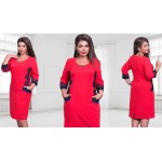 Plus Size 6XL Women Clothing New O Neck Lace Patchwork Color Block Big Size Shift Dress Autumn Winter Casual Bodycon Dress