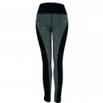 Plus Size Black/Gray Women's Fitness Leggings Workout Pants Panelled Ladies High Waist Leggins Quick-drying Wear Trousers CK1006
