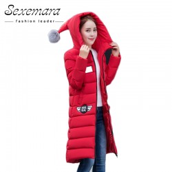 Plus Size Down Jacket Hoodie Stand Collar 2017 Women Printing Splice Zipper big Autumn Tops Manteau Femme Basic Outerwear Coat