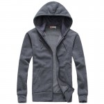 Plus Size S-XXL Men's Casual Hoodies Sweatshirt Fashion Solid Sweatshirt Men Hoddies Zipper Coat Men Hoody Jacket