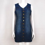 Plus Size Women Clothing 2016 Denim Dress Vintage Summer Sleeveless Slim Sexy Bodycon Casual Jeans Party Club Dresses Vestidos