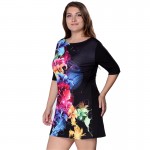 Plus Size Women Clothing 2017 Summer Dress Big Size 6XL Women Dress Print 5XL Dress Black Casual Mini 4XL Dress Vestidos