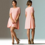 Plus Size Women Clothing New Elegant Women Dress 2016 Lace Sleeve Mini Summer Dress A-Line Black Loose Casual Dress Vestidos