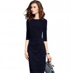 Plus Size Womens Office Dresses Elegant Ladies Work Wear Dress Charming Bodycon Midi Spring Business Casual Dresses Summer