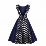 Plus size Summer Women polk dot vintage Audrey hepbum 50s Rockabilly robe Retro Party Dress Feminino Vestidos