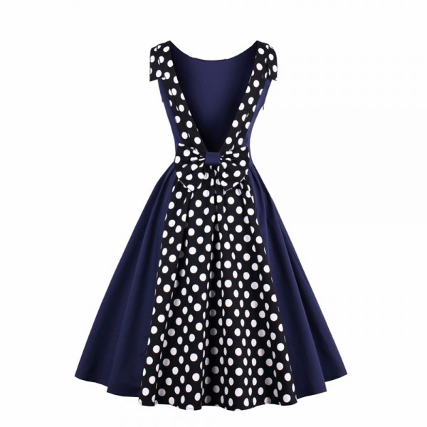 Plus size Summer Women polk dot vintage Audrey hepbum 50s Rockabilly robe Retro Party Dress Feminino Vestidos