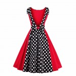 Plus size Summer Women polk dot vintage Audrey hepbum 50s Rockabilly robe Retro Party Dress Feminino Vestidos