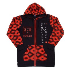 Plus size XXL twenty one pilot hooded zipper closure sweatershirt fashion men loose autumn winter fleece hoodies