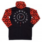 Plus size XXL twenty one pilot hooded zipper closure sweatershirt fashion men loose autumn winter fleece hoodies