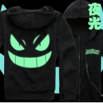 Pokemon Gengar Haunter Zipper Hoodies Pullover Pocket Monster hoodie Anime Gengar Hooded Thick Zipper Men cardigan Sweatshirts