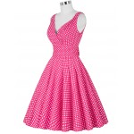 Polka Dot dress summer style deep v neck Audrey Hepburn style 1950s Retro Vintage Swing Pinup Rockabilly Dress with belt 2017