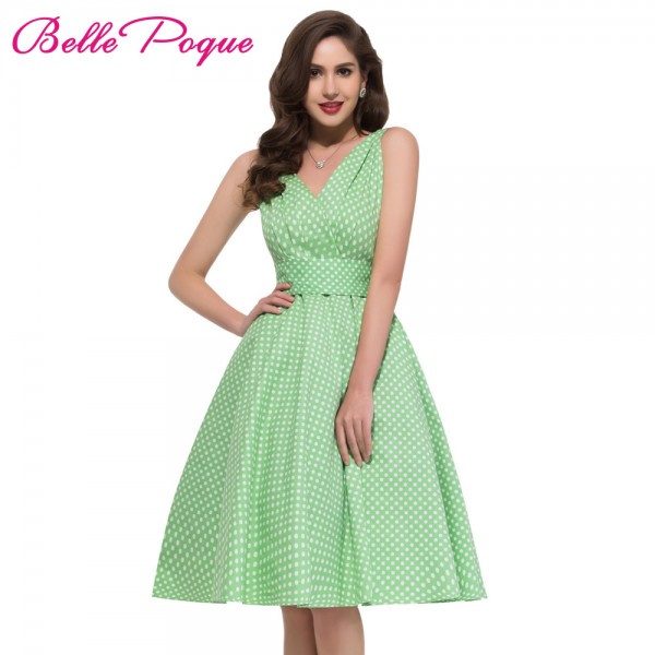 Polka dot dress Belle Poque vintage rockabilly dresses 2017 Summer Audrey Hepburn Vestidos party 50s dresses vestidos female