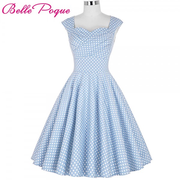 Polka dot summer dress 2018 casual Long Women Dresses Vestidos Femininos Large Size sleeveless 50S 60S Vintage Rockabilly dress