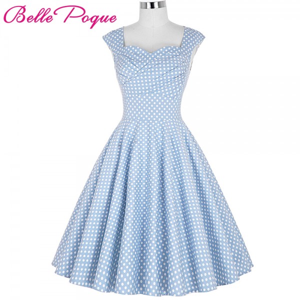 Polka dot summer dress 2018 casual Long Women Dresses Vestidos Femininos Large Size sleeveless 50S 60S Vintage Rockabilly dress