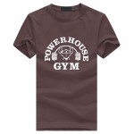 Powerhouse top Fit men's T-shirts Bodybuilding and Fitness T Shirt homme GASP Short Sleeve black and Workout hip hop tops tee